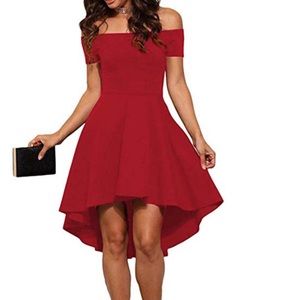 Off the Shoulder Short Sleeve Cocktail Dress